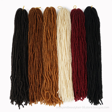vendors 18 Inch Micro Crochet Hair Braids Straight Goddess Faux Locs Crochet Hair Synthetic Sister Locs Crochet Hair Braids